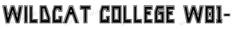 Wildcat College W01字体转换
